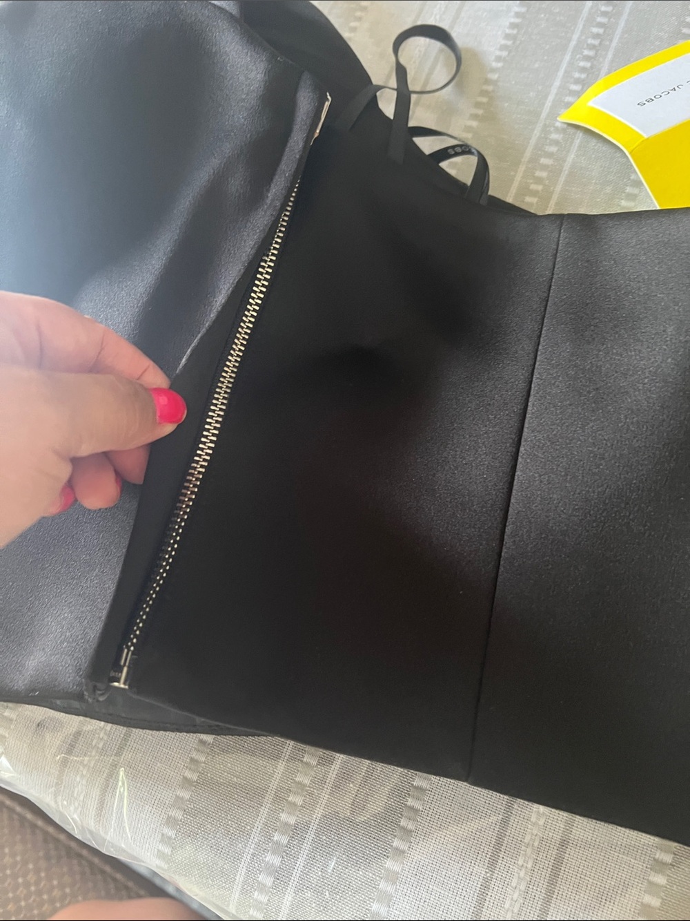 Marc Jacobs Black Satin Cropped Shoulder Bag - Picture 4 of 5